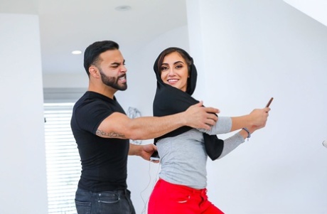 Beautiful Arab babe Jezebeth takes a facial after rough hardcore sex