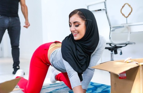 Beautiful Arab babe Jezebeth takes a facial after rough hardcore sex