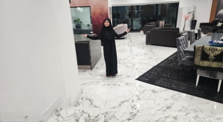 Naughty Arab babe Crystal Rush takes a facial after wild POV sex