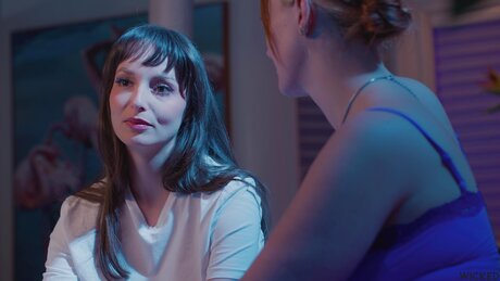 Lesbian girls with great boobs Siri Dahl & Lexi Luna kiss and lick pussies